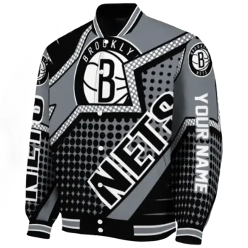 personalized brooklyn nets star burst black varsity jacket best selling.webp
