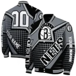 personalized brooklyn nets star burst black varsity jacket best selling.webp