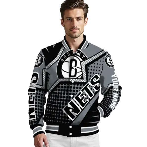 personalized brooklyn nets star burst black varsity jacket high quality.webp