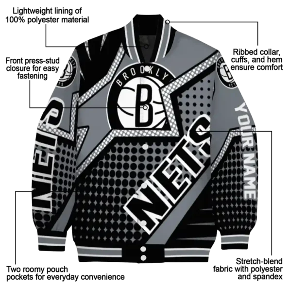 personalized brooklyn nets star burst black varsity jacket new arrival.webp