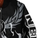 personalized brooklyn nets winged blaze black white bomber jacket best selling