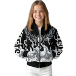 personalized brooklyn nets winged blaze black white bomber jacket best selling