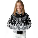 personalized brooklyn nets winged blaze black white varsity jacket best selling.webp