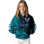personalized charlotte hornets hexagon mesh teal black varsity jacket best selling.webp