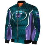 personalized charlotte hornets power plate teal bomber jacket best selling