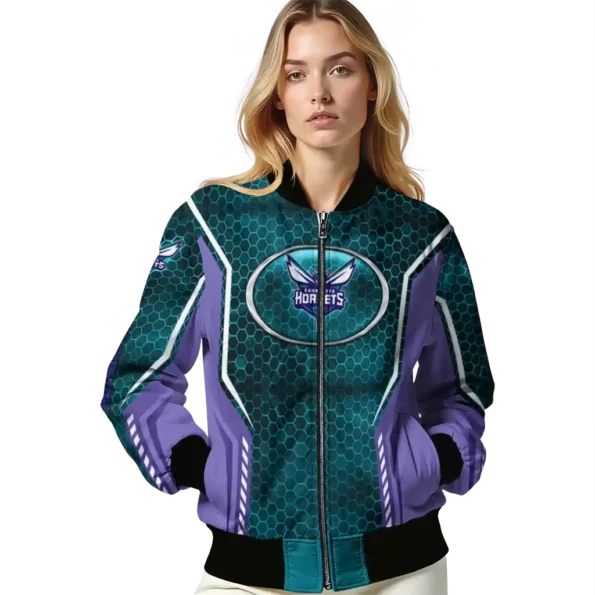 personalized charlotte hornets power plate teal bomber jacket latest model