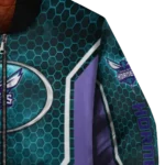 personalized charlotte hornets power plate teal bomber jacket best selling
