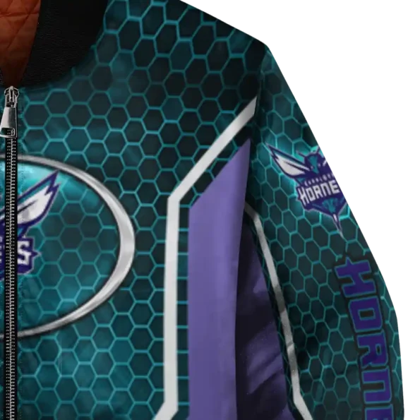 personalized charlotte hornets power plate teal bomber jacket premium grade