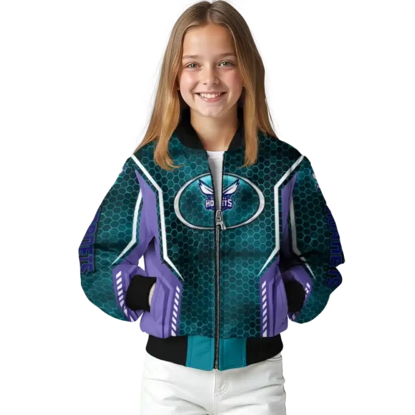 personalized charlotte hornets power plate teal bomber jacket top rated