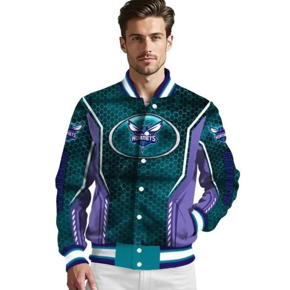 personalized charlotte hornets power plate teal varsity jacket high quality.webp