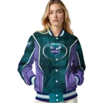 personalized charlotte hornets power plate teal varsity jacket best selling.webp