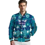 personalized charlotte hornets pyramid shapes teal varsity jacket best selling.webp