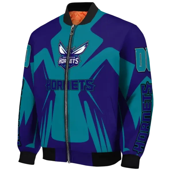 personalized charlotte hornets spider mark teal bomber jacket best selling