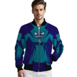 personalized charlotte hornets spider mark teal bomber jacket best selling