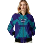 personalized charlotte hornets spider mark teal bomber jacket best selling