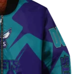 personalized charlotte hornets spider mark teal bomber jacket best selling