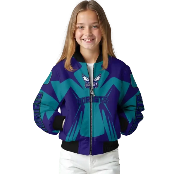 personalized charlotte hornets spider mark teal bomber jacket top rated