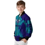 personalized charlotte hornets spider mark teal bomber jacket best selling