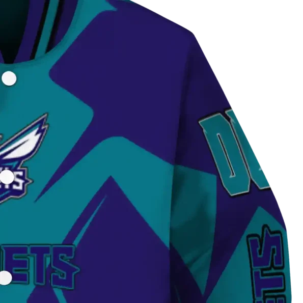 personalized charlotte hornets spider mark teal varsity jacket premium grade.webp