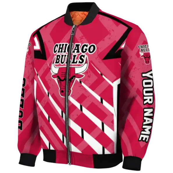 personalized chicago bulls chevron angles red bomber jacket best selling