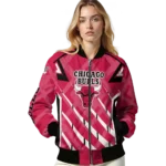 personalized chicago bulls chevron angles red bomber jacket best selling