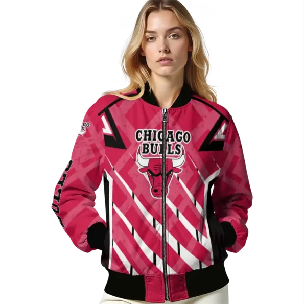 personalized chicago bulls chevron angles red bomber jacket latest model