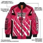 personalized chicago bulls chevron angles red bomber jacket best selling