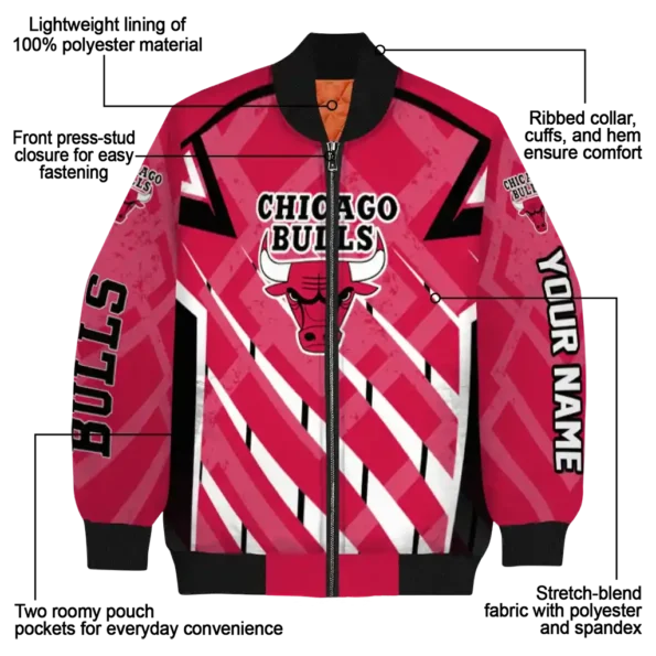 personalized chicago bulls chevron angles red bomber jacket new arrival