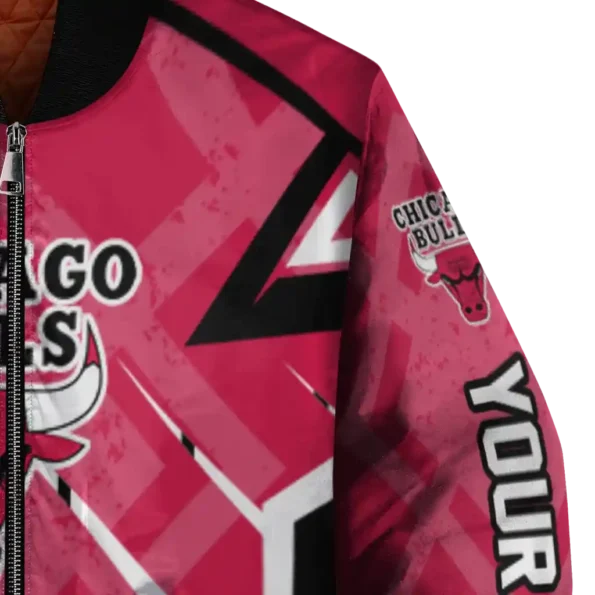 personalized chicago bulls chevron angles red bomber jacket premium grade