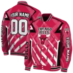 personalized chicago bulls chevron angles red varsity jacket best selling.webp