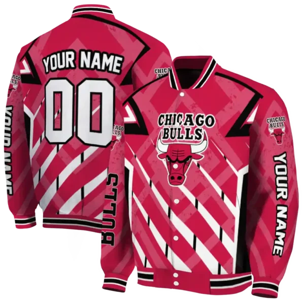 personalized chicago bulls chevron angles red varsity jacket fashion forward.webp