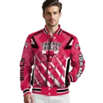 personalized chicago bulls chevron angles red varsity jacket best selling.webp