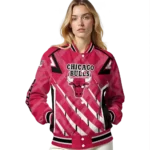 personalized chicago bulls chevron angles red varsity jacket best selling.webp