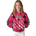 personalized chicago bulls chevron angles red varsity jacket best selling.webp