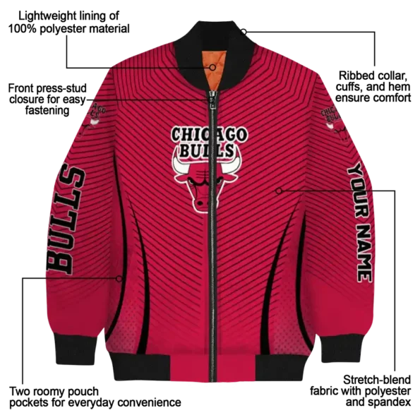 personalized chicago bulls chevron arrow red bomber jacket new arrival