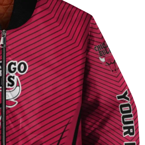 personalized chicago bulls chevron arrow red bomber jacket premium grade
