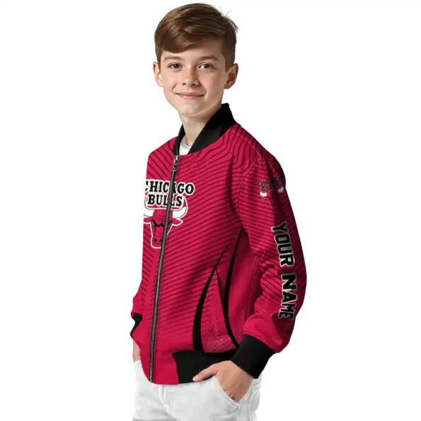 personalized chicago bulls chevron arrow red bomber jacket trendy