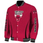 personalized chicago bulls chevron arrow red varsity jacket best selling.webp