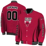 personalized chicago bulls chevron arrow red varsity jacket best selling.webp