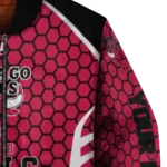 personalized chicago bulls hexagon grid red bomber jacket best selling