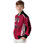 personalized chicago bulls hexagon grid red bomber jacket best selling