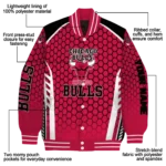 personalized chicago bulls hexagon grid red varsity jacket best selling.webp