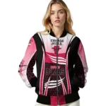 personalized chicago bulls mesh effect red black bomber jacket best selling