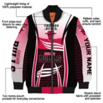 personalized chicago bulls mesh effect red black bomber jacket best selling