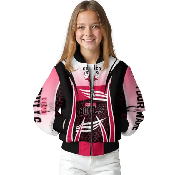 personalized chicago bulls mesh effect red black bomber jacket top rated