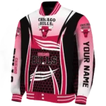 personalized chicago bulls mesh effect red black varsity jacket best selling.webp