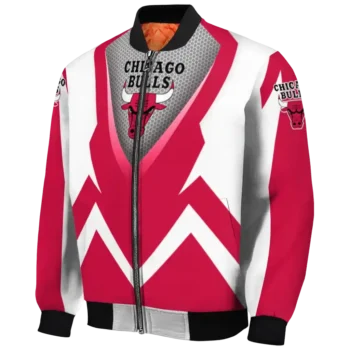 personalized chicago bulls v stripes red white bomber jacket best selling
