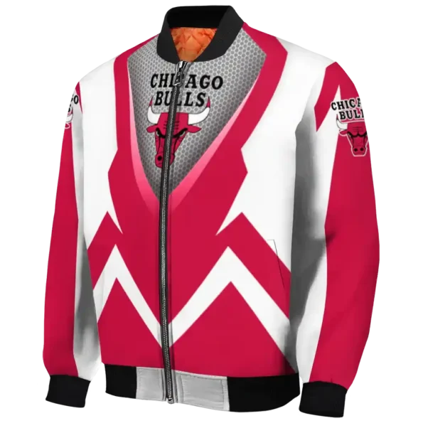 personalized chicago bulls v stripes red white bomber jacket best selling