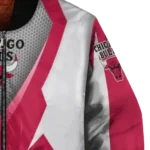 personalized chicago bulls v stripes red white bomber jacket best selling