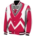 personalized chicago bulls v stripes red white varsity jacket best selling.webp